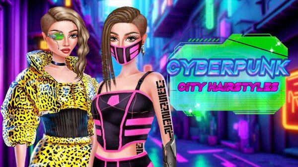 Cyberpunk City Hairstyles Fashion