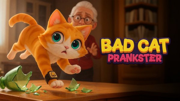 Bad Cat Prankster Online Arcade Game